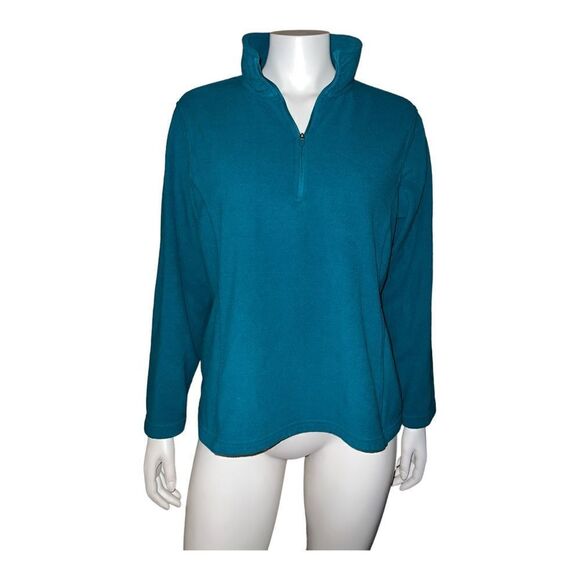 Columbia & Land's End Lot of Two Fleece Shirts Womens Large EUC - Picture 7 of 15